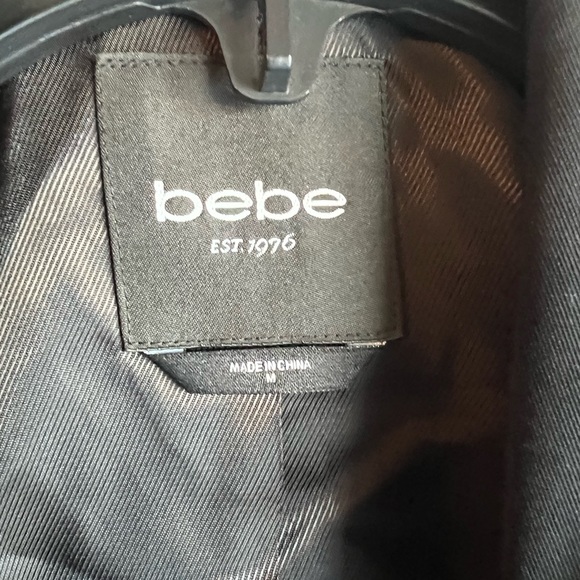 Bebe Moto Jacket Black sz Medium - Picture 3 of 13